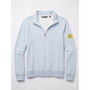 Travis Mathew Cloud Quarter Zip Sweatshirt High Noon Logo